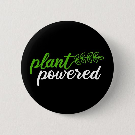 Plant met voeding ronde button 5,7 cm (Voorkant)