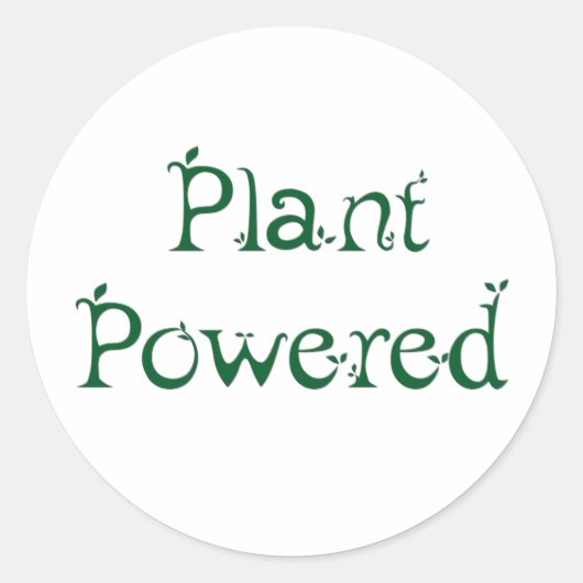 Plant met voeding ronde sticker (Voorkant)