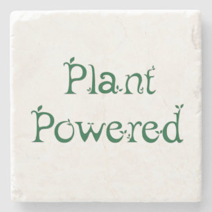 Plant met voeding stenen onderzetter