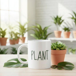 PLANT Minimalist Gardener White Coffee Mug Grote Koffiekop