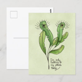 Plant minnaar pun grappige introverte tuinman briefkaart