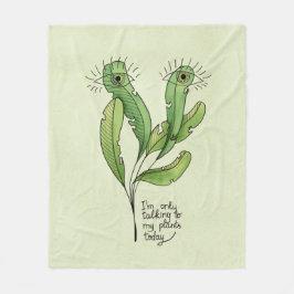 Plant minnaar pun grappige introverte tuinman fleece deken