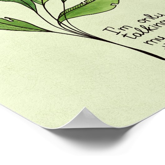 Plant minnaar pun grappige introverte tuinman poster (Hoek)