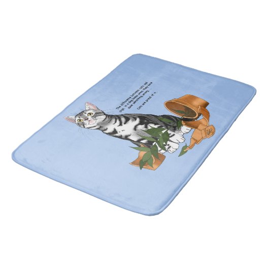 Plant Mischief Cat Badmat (Gekanteld)