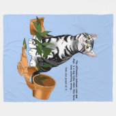 Plant Mischief Cat Fleece Deken (Voorkant (Horizontaal))