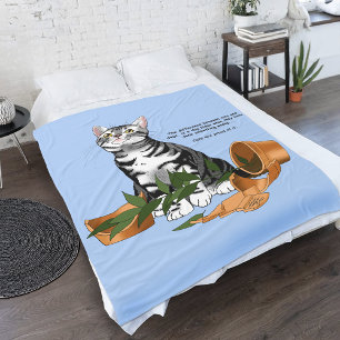 Plant Mischief Cat Fleece Deken