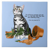 Plant Mischief Cat Tegeltje (Voorkant)