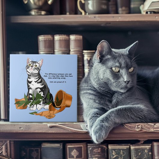 Plant Mischief Cat Tegeltje