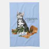 Plant Mischief Cat Theedoek (Verticaal)