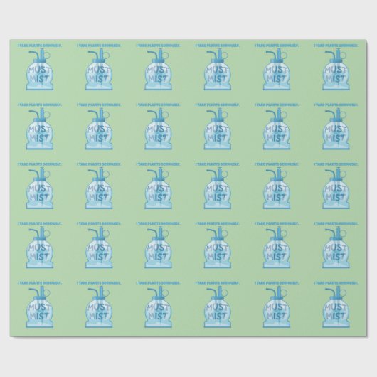 Plant mister misting pot plants cadeaupapier (Vlak)