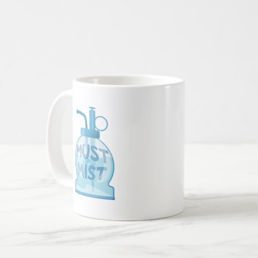 Plant mister misting pot plants koffiemok (Voorkant links)