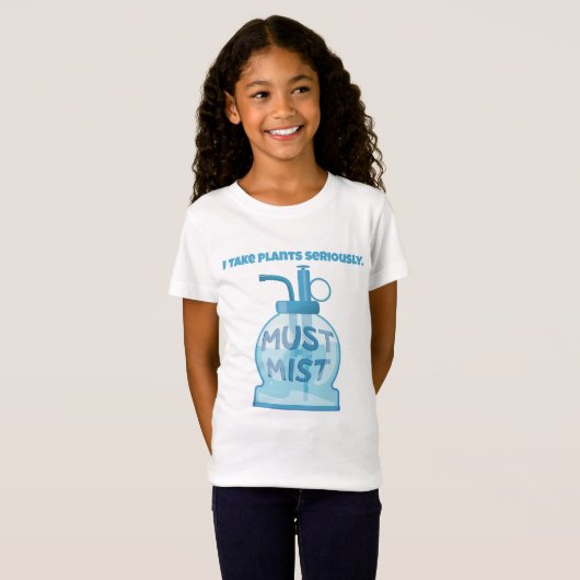 Plant mister misting pot plants t-shirt (Voorkant volledig)