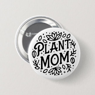 Plant moeder boho hemels esthetisch ronde button 5,7 cm