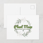 Plant Moeder Botanische Bedankkaart Briefkaart (Voorkant / Achterkant)