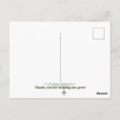 Plant Moeder Botanische Bedankkaart Briefkaart (Achterkant)