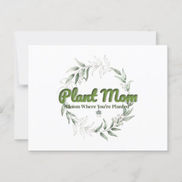 Plant Moeder Botanische Bedankkaart Briefkaart