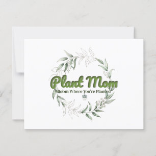 Plant Moeder Botanische Dankjewelkaart Briefkaart