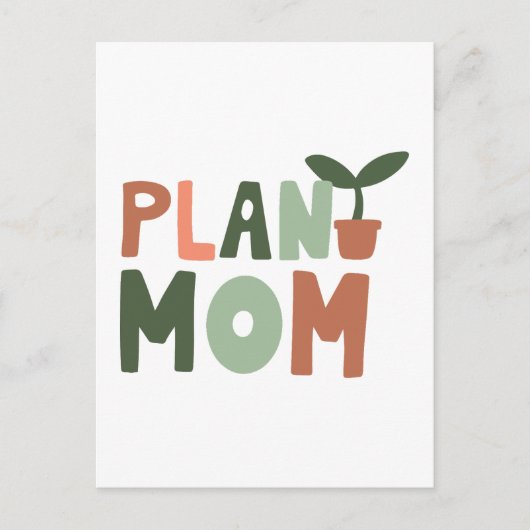 Plant moeder feestdagenkaart (Voorkant)