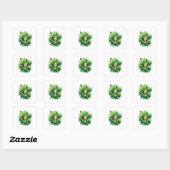 Plant Moeder in Bloom Ontwerp - Grappige Groene Du Vierkante Sticker (Vel)