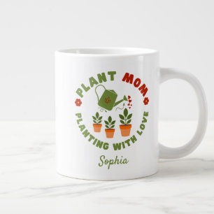 Plant Moeder Planten Met Liefde Gepersonaliseerd Grote Koffiekop