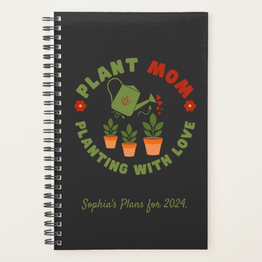 Plant Moeder Planten Met Liefde Gepersonaliseerd Planner (Voorkant)