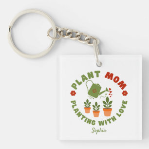 Plant Moeder Planten Met Liefde Gepersonaliseerd Sleutelhanger