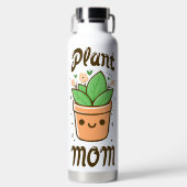 Plant moeder Schattige Moederdag moeder leven Waterfles (Voorkant)