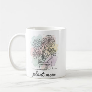 Plant Moeder Waterverf Spat Aesthetische Mok