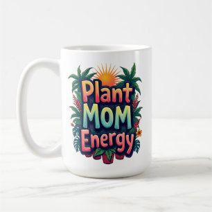 Plant Mom Energy - Retro Groovy 70's Koffiemok