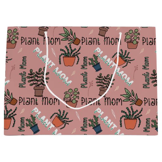 Plant Mom Gift Bag Groot Cadeauzakje (Voorkant)