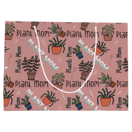Plant Mom Gift Bag Groot Cadeauzakje (Achterkant)