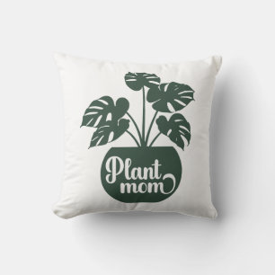 Plant Mom Green Potted Plant Kussen