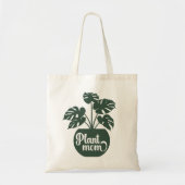 Plant Mom Green Potted Plant Tote Bag (Voorkant)
