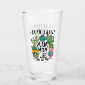 Plant Mom Life Stekelig maar  Cactus Glass Glas (Voorkant)
