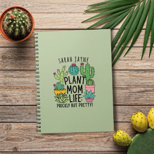 Plant Mom Prickly maar  Sage Green Notitieboek