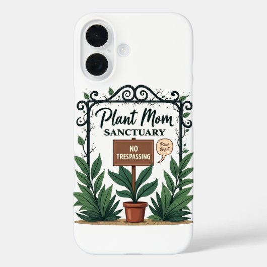 Plant Mom Sanctuary: geen overtreding Case-Mate iPhone Case (Achterkant)