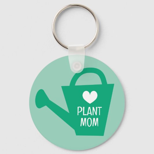 Plant Mom sleutelhanger met aangepaste monogram (Voorkant)