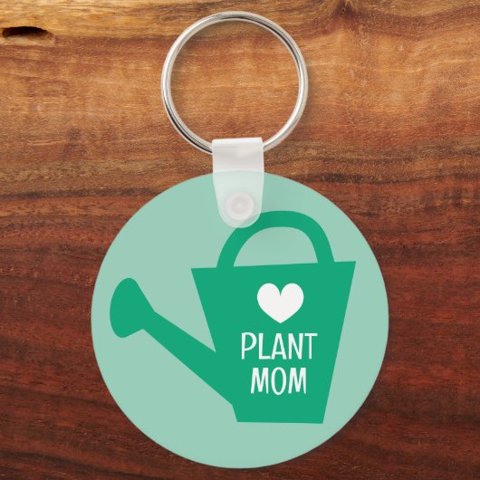 Plant Mom sleutelhanger met aangepaste monogram (Voorkant)