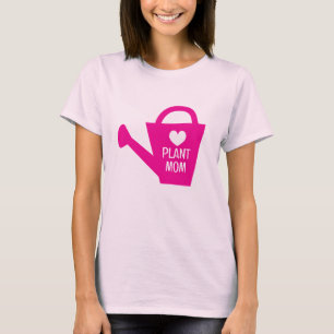 Plant Mom T-Shirt met leuke roze waterkruik