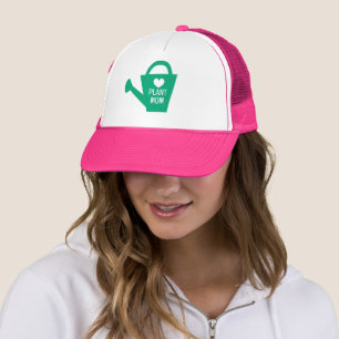 Plant Mom trucker hoed met leuke roze gieter kan Pet