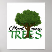 Plant more trees - tree design and quote poster (Voorkant)