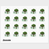 Plant more trees - tree design and quote vierkante sticker (Vel)