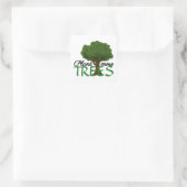 Plant more trees - tree design and quote vierkante sticker (Tas)