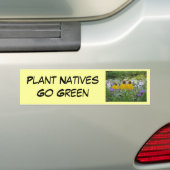 Plant Natives Go Green Verbena Bumpersticker (Op auto)