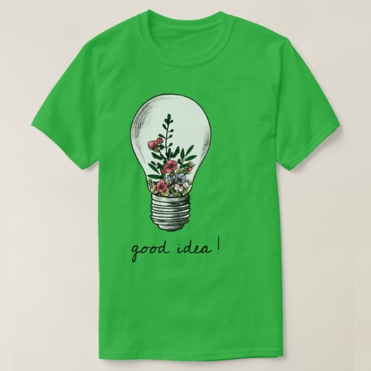 plant natuur goed idee waterverf houdt van tuin t-shirt (Design voorkant)