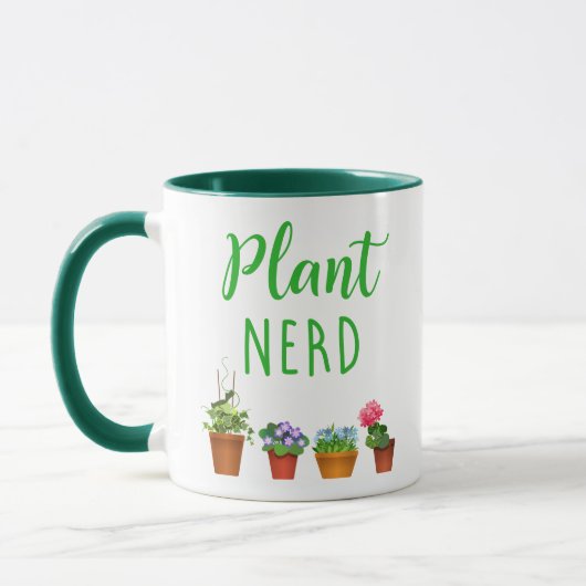 Plant Nerd Funny Gardening en Houseplant Mok (Links)