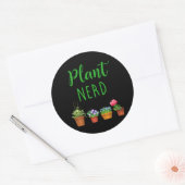 Plant Nerd Funny Gardening en Houseplant Ronde Sticker (Envelop)