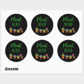 Plant Nerd Funny Gardening en Houseplant Ronde Sticker (Vel)