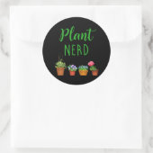 Plant Nerd Funny Gardening en Houseplant Ronde Sticker (Tas)