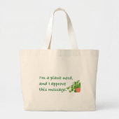PLANT NERDS.... carry my stuff! Grote Tote Bag (Voorkant)